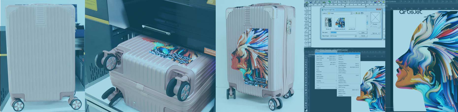 Custom print travel luggage