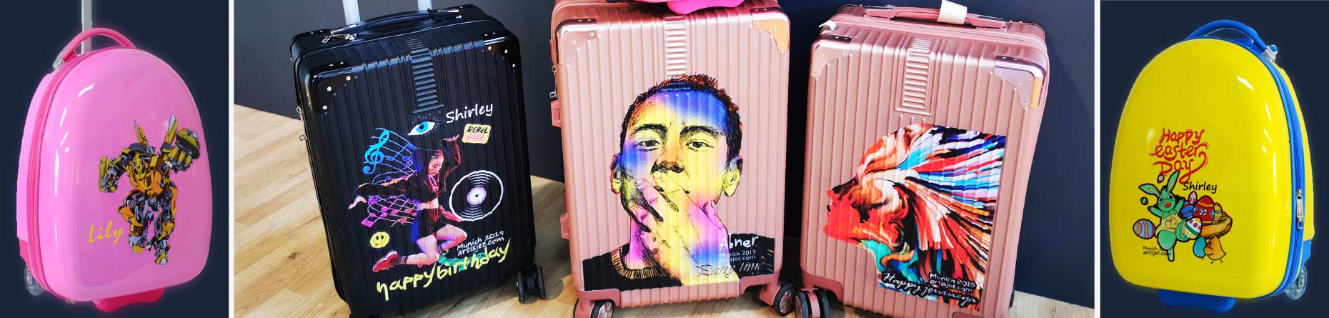 Custom print travel luggage
