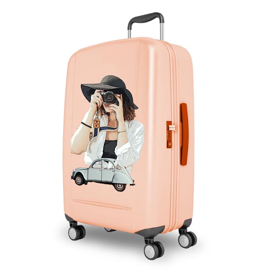 Custom print travel luggage