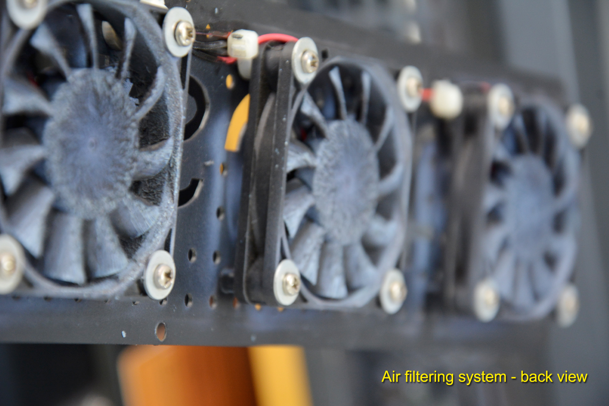 Sistema de filtrado de aire artisJet — vista trasera