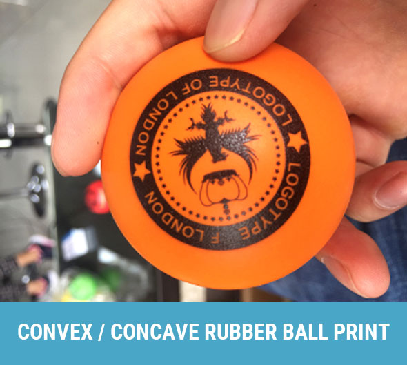 convex concave rubber ball print