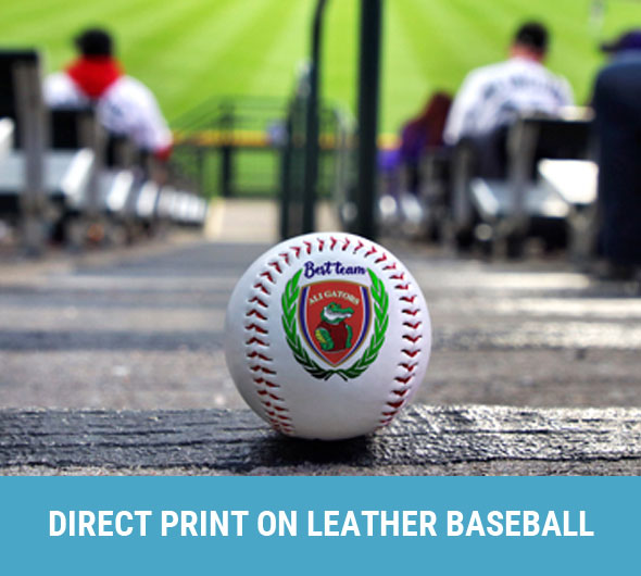 direct print on leather baseball
