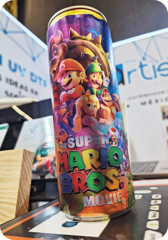 cartoon characters 360 rotary printing on aluminum cans