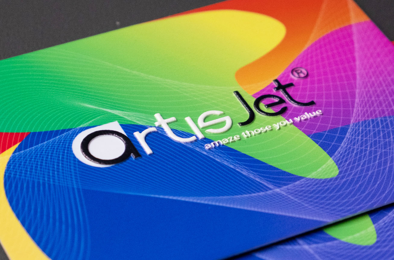 Embossed card printing