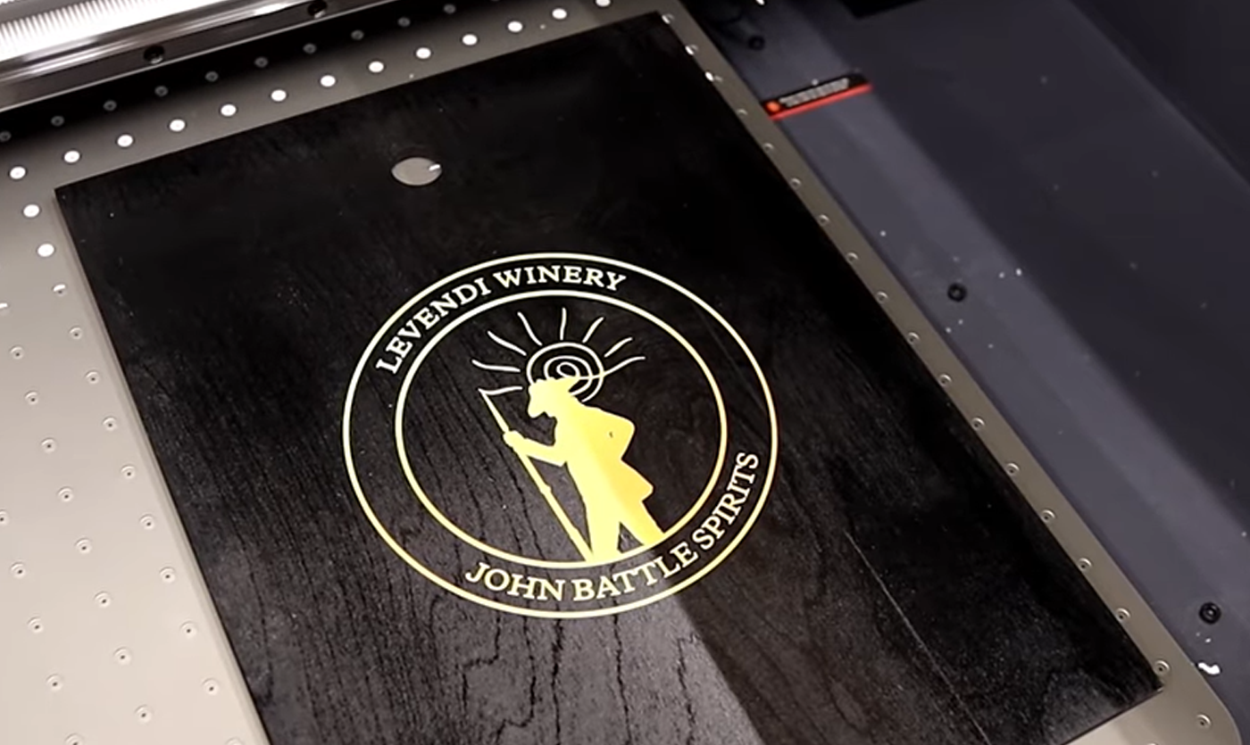 laser CNC and UV printing workflow with BEC1GO technology