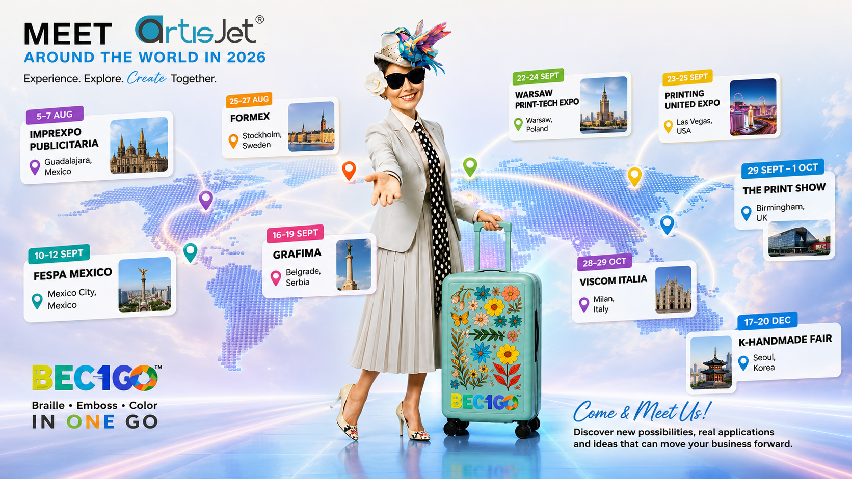artisJet and BEC1GO Print Technology in global events 2026