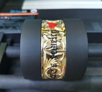 custom print on hawaiian gold bangle custom print on hawaiian gold bangle