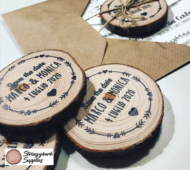 wedding favors wood slices